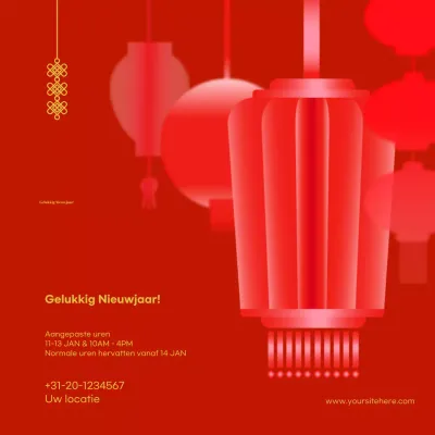 Rode traditionele nieuwjaarsaankondiging