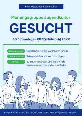 Poster zur Rekrutierung