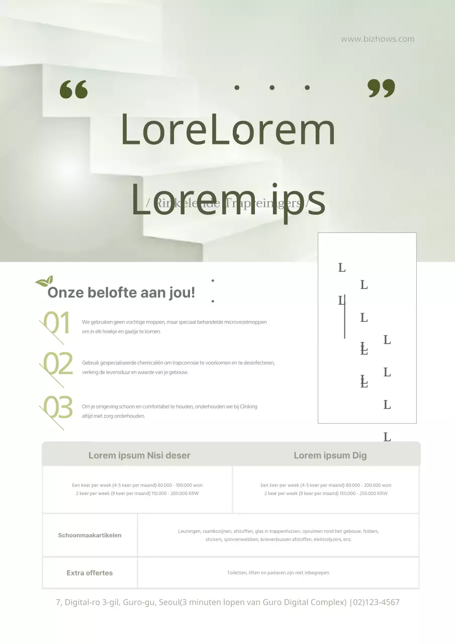 Promoot je trapreiniger met een foto van een groene trap