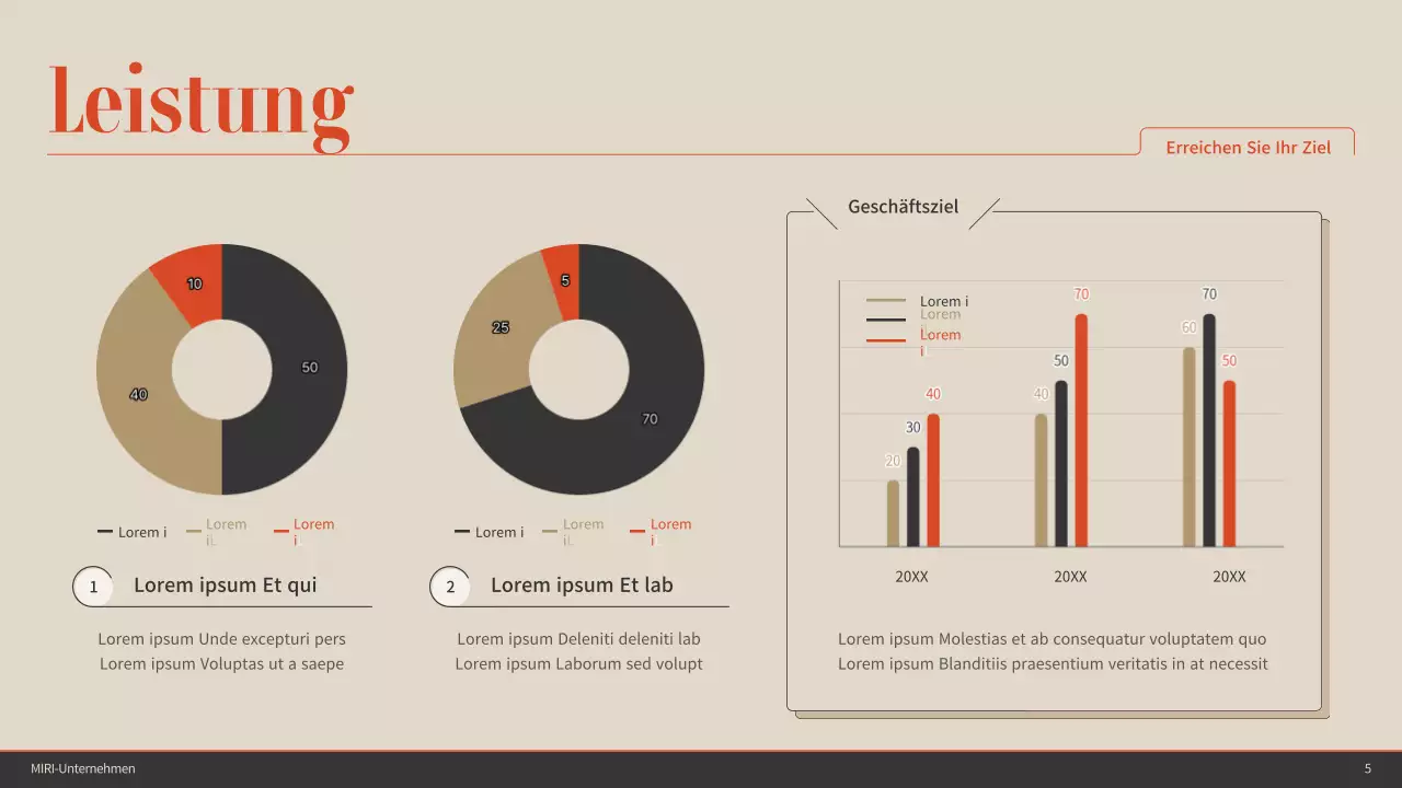 Orangefarbene Akzente mit braunen und beigen Farbtönen Einfache Scorecard