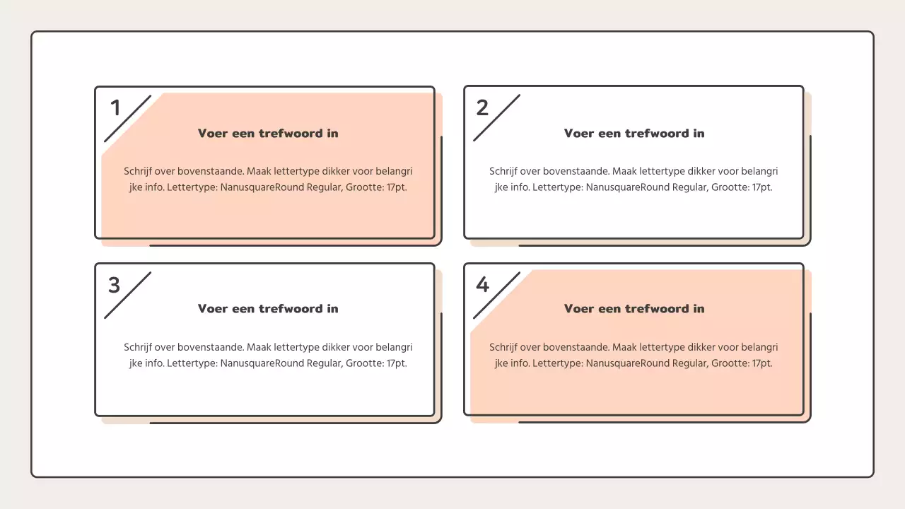 Educatief met puntvormen in roze en beige