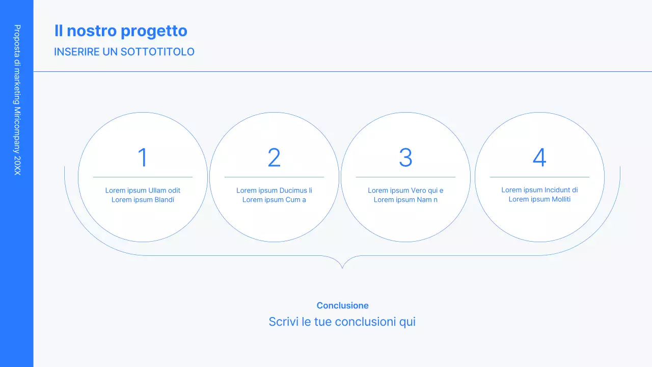 Kit di concetti aziendali con linee blu, minimaliste e semplici