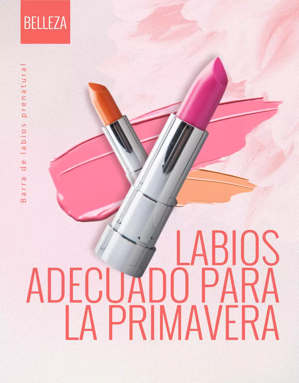 Presentamos una barra de labios fresca y brillante en rosa