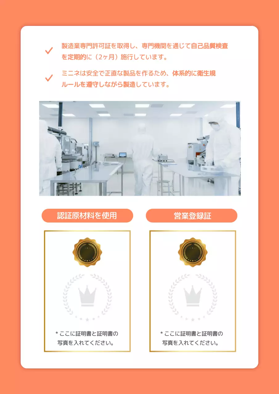オレンジ ポップ ドライフルーツ パンフレット 詳細ページ