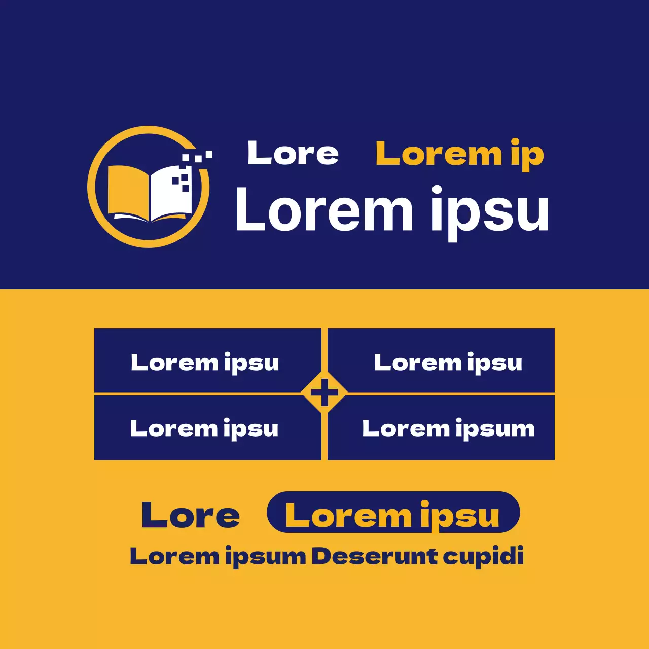 Faites la promotion de votre école de mathématiques avec un logo bleu marine-orange