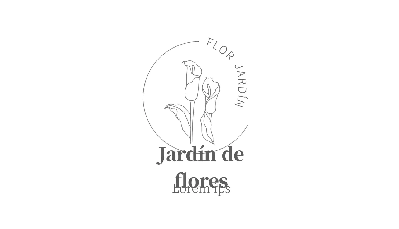 Tarjeta de visita de florista ilustrada en gris rosado