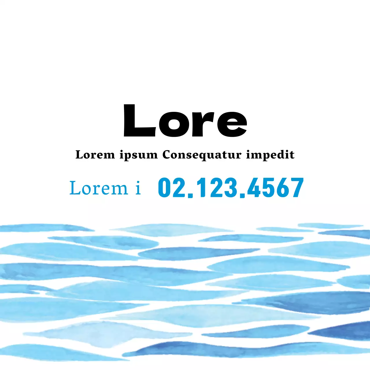 Aquarellierte Illustration einer blauen Illustration eines Feinkostladens