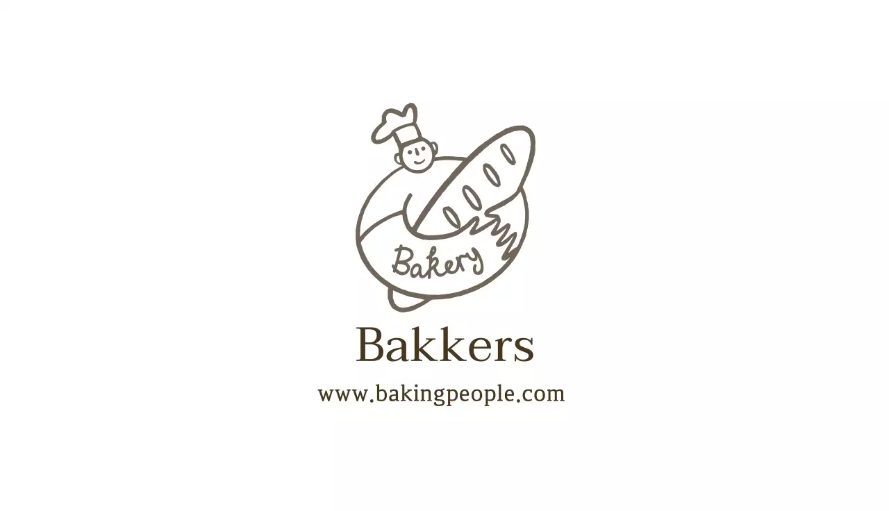 bruine illustratie logo bakkerij bakkerij