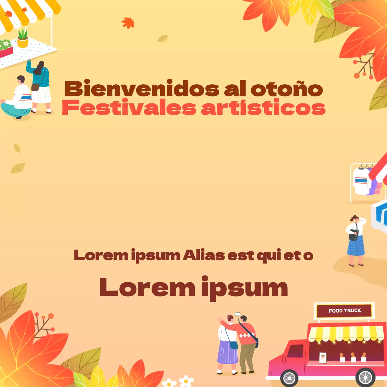 Festival de las Artes de Otoño_Pancartas cuadradas