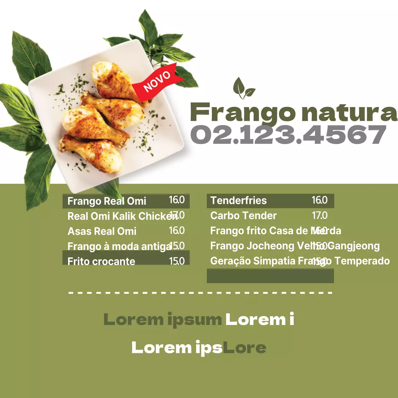 Frango natural
