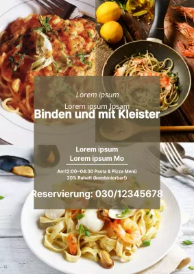 Bewerben Sie Ihr einjähriges Jubiläum mit einem Foto von braunen Nudeln