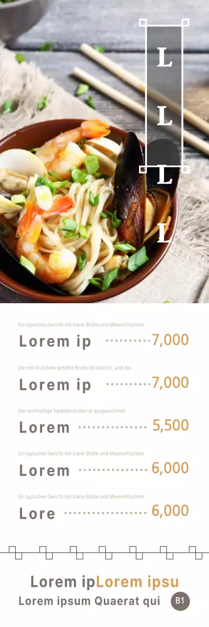 Spezialitäten zum Mittagessen