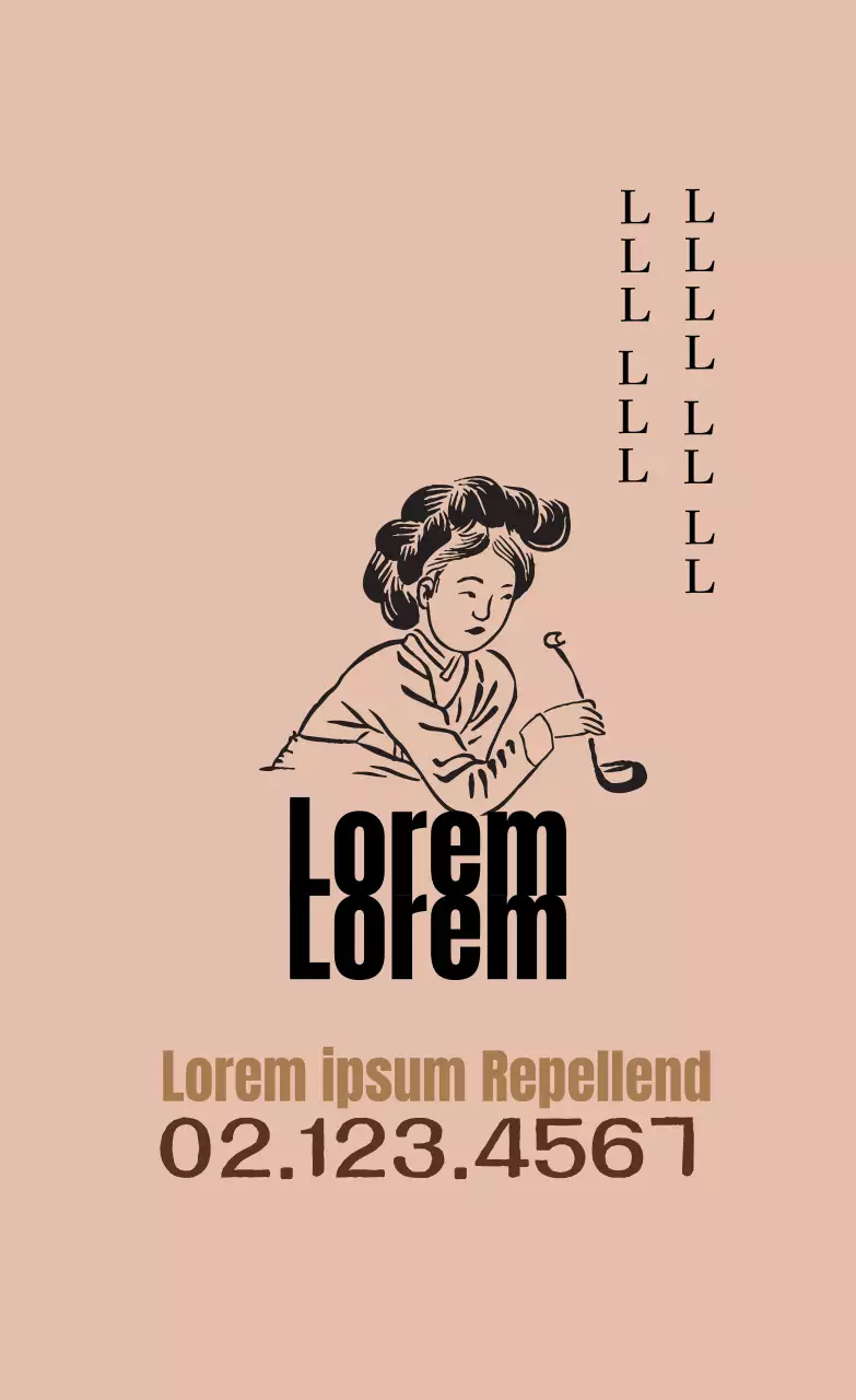 Promouvoir l'emballage des restaurants avec des illustrations marron clair