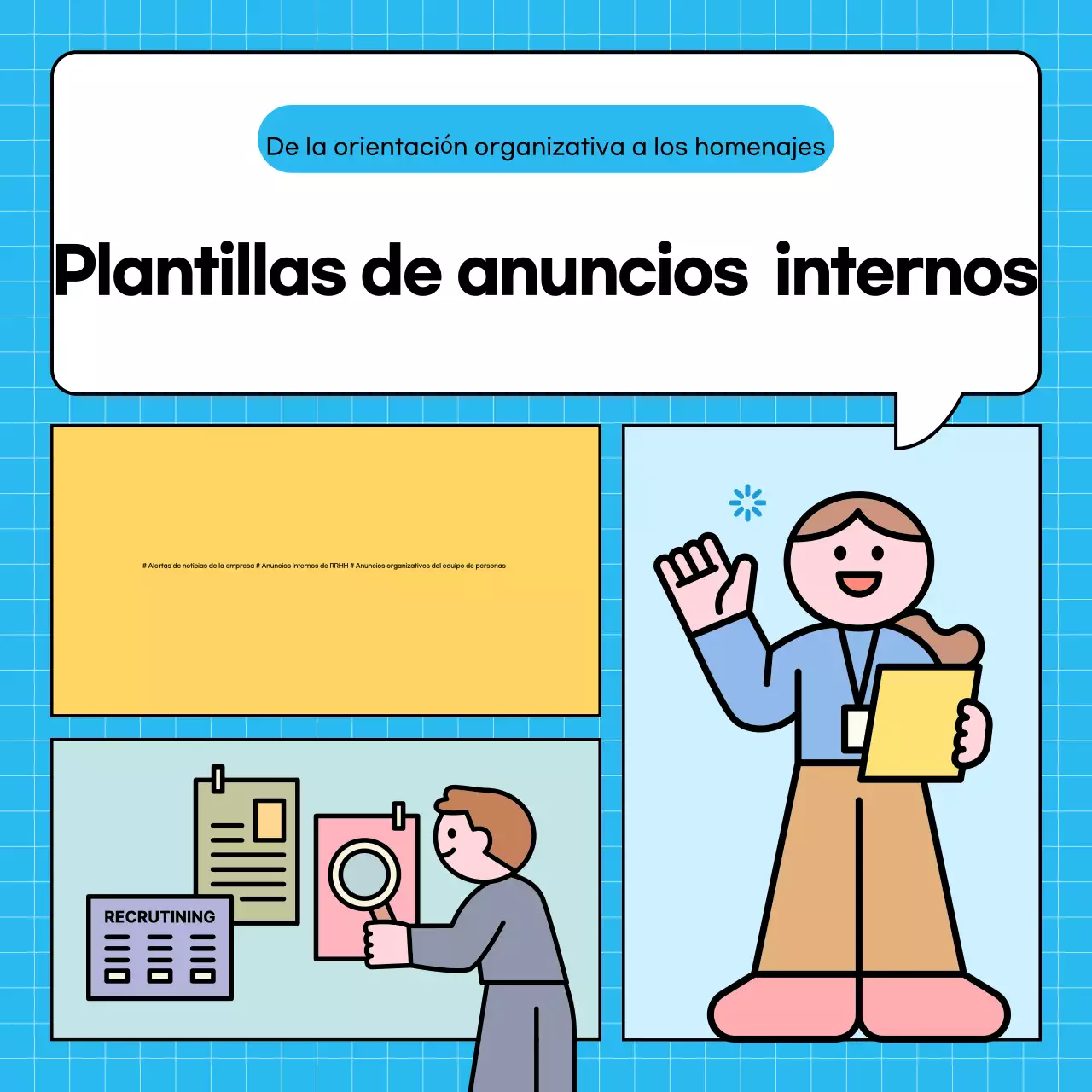 Anuncio de empresa sencillo en azul claro