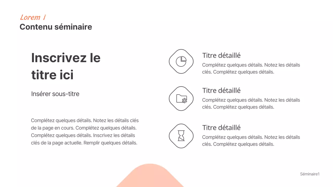 Présentations pour les séminaires