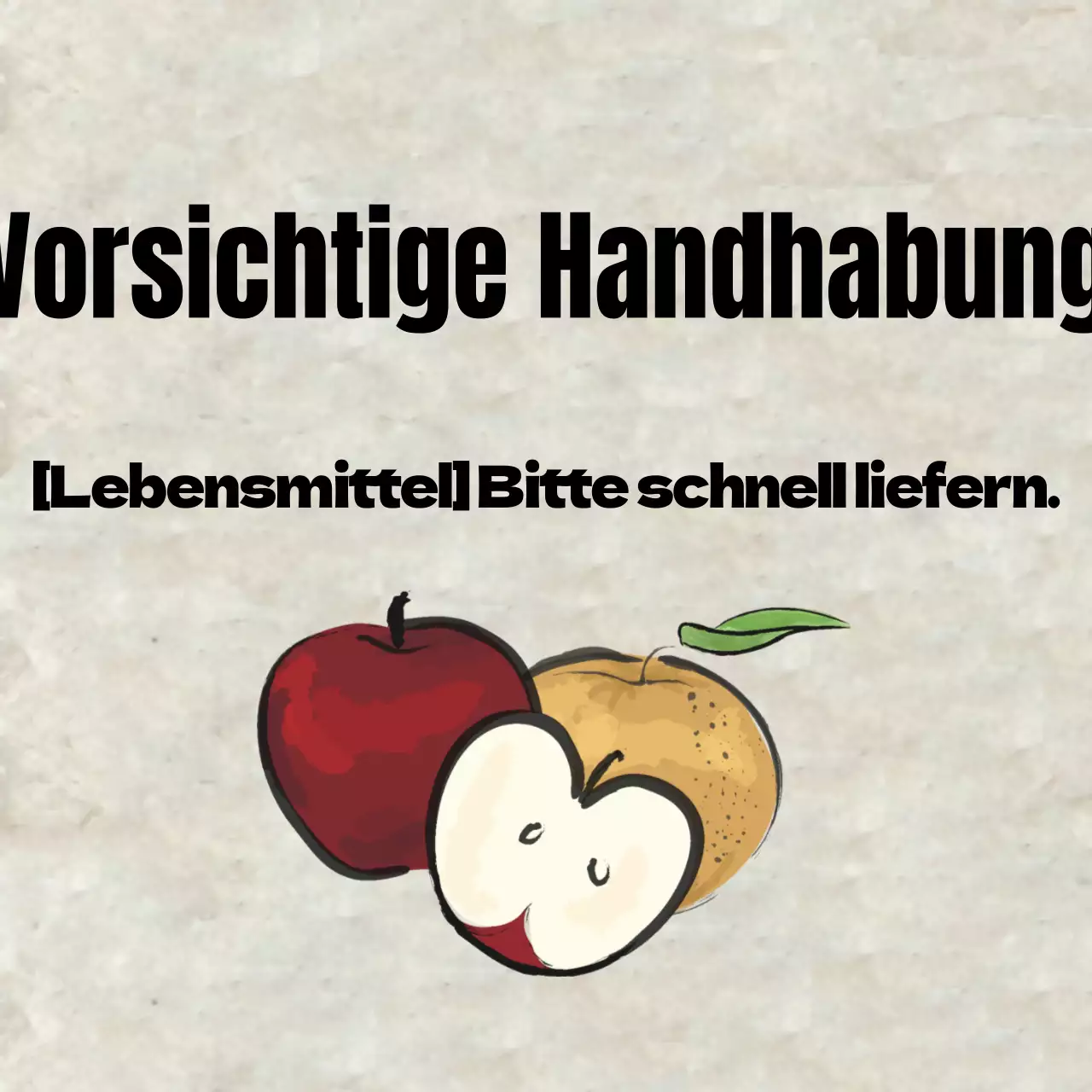 Vorsichtige Handhabung
