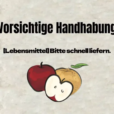 Vorsichtige Handhabung