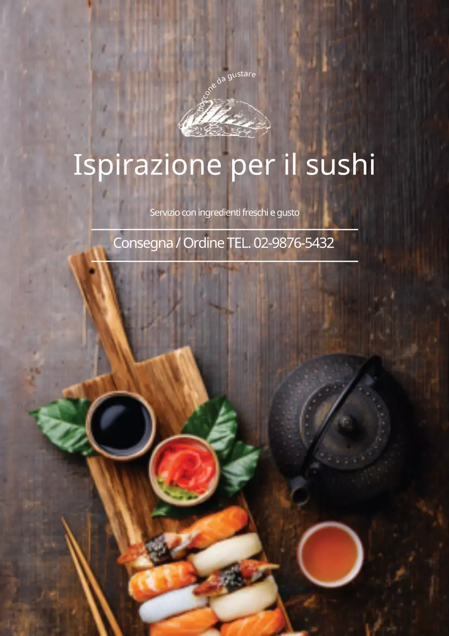 Promuovere un semplice ristorante con una foto di sushi