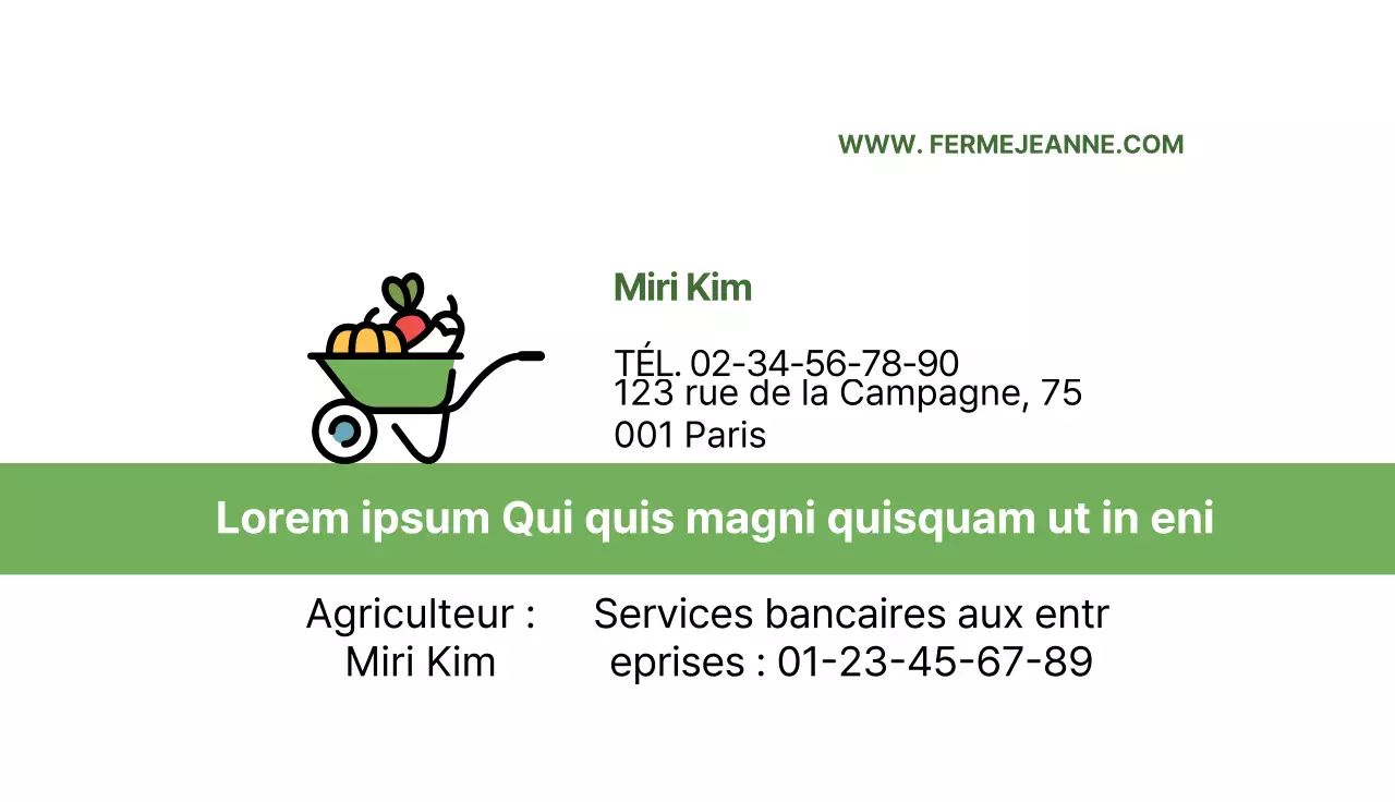 Illustration verte Neat Farm