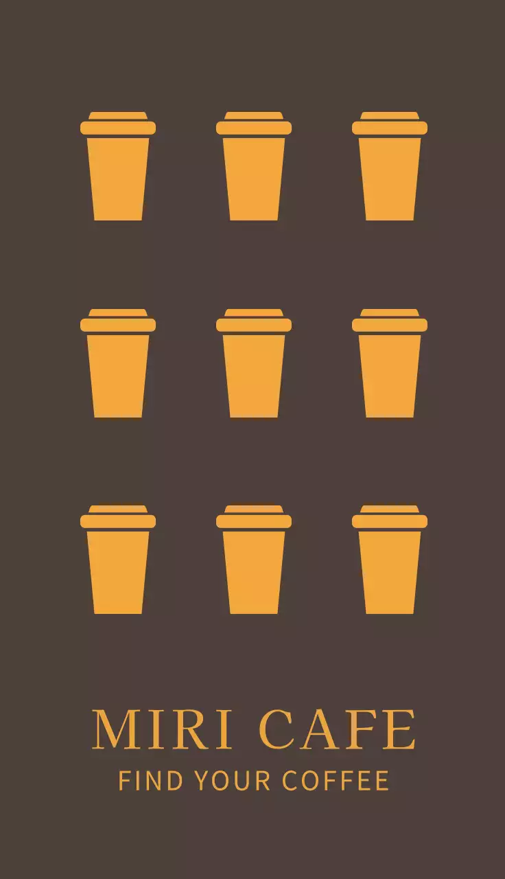 茶色 シンプル カフェ ロゴ 名刺