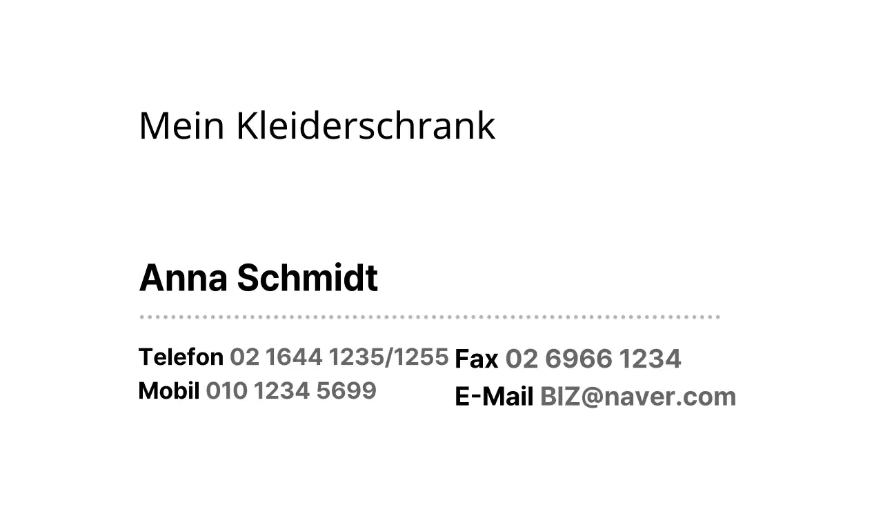 Meine Garderobe