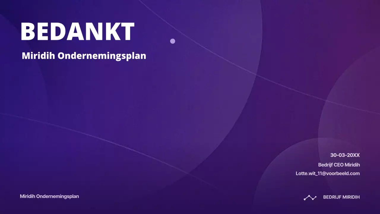 Businessplan met een paars gradiëntconcept