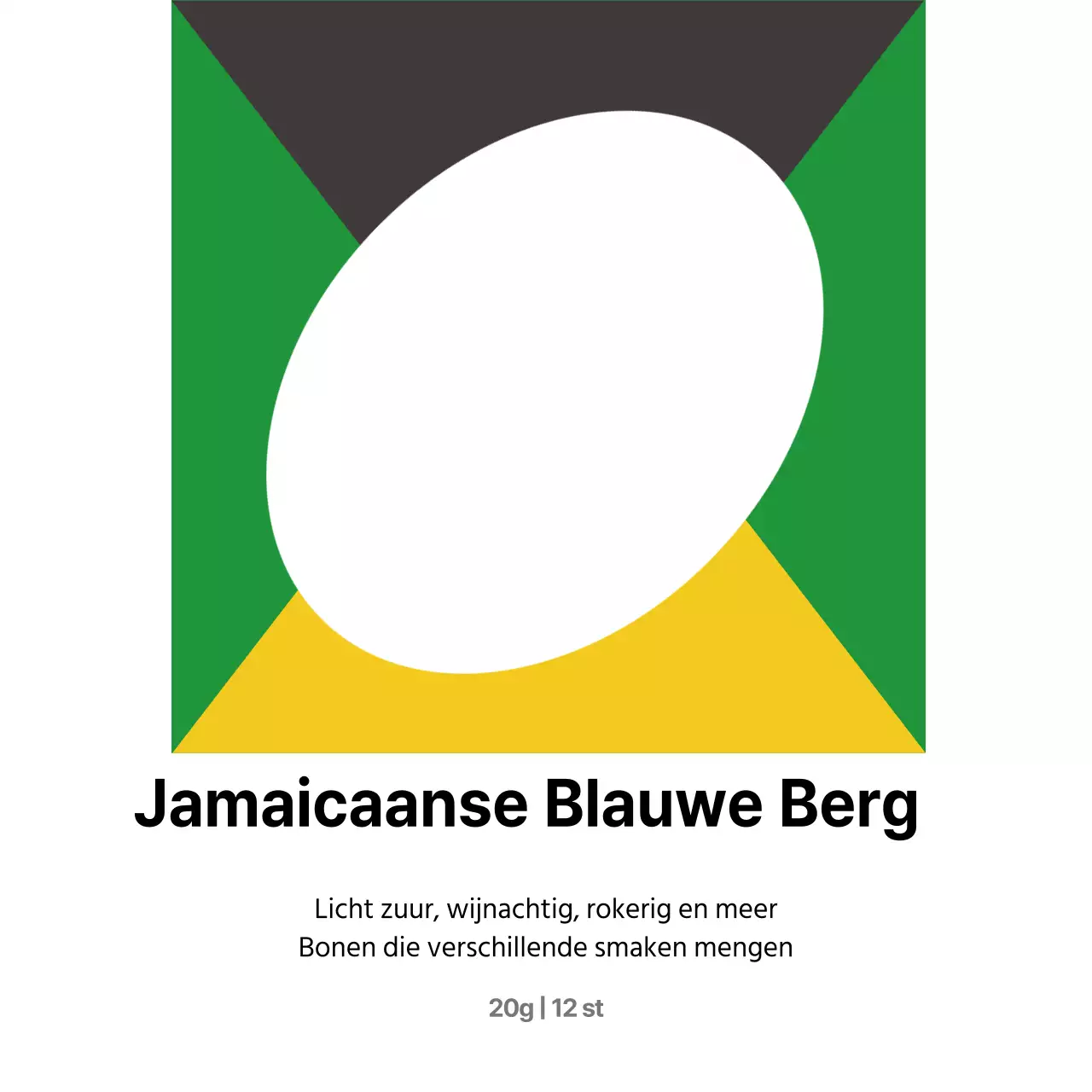 Eenvoudig concept bonenansichtkaart in groen en geel