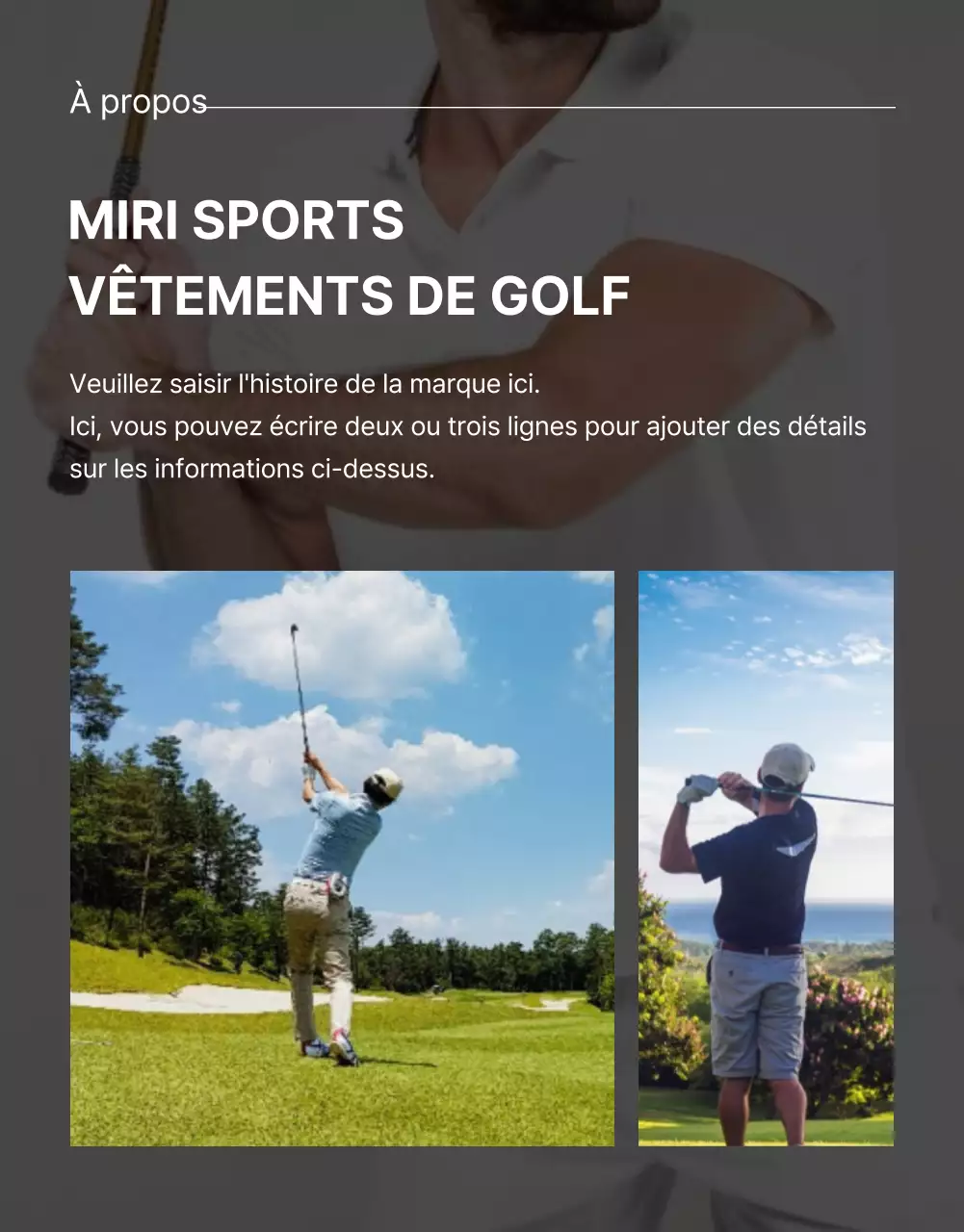 En savoir plus sur les vêtements de golf simples et modernes