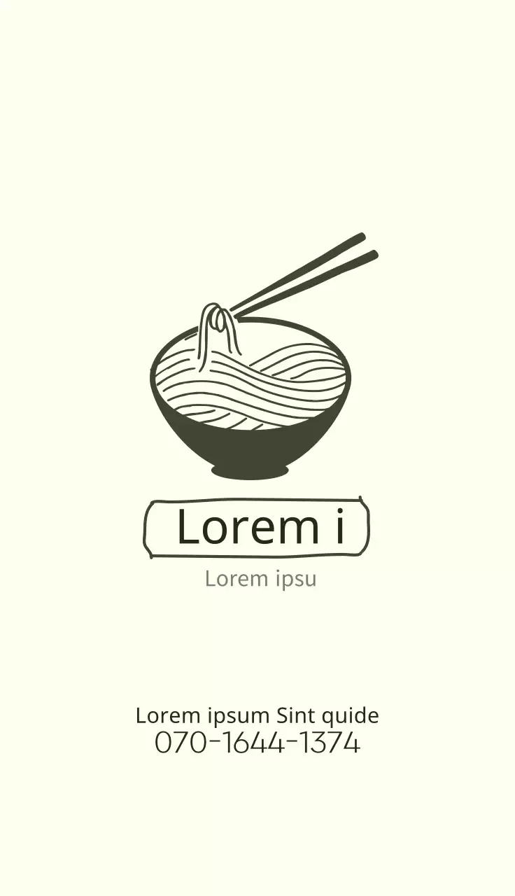 Tarjeta de visita para catering con logotipo ilustrado en negro marfil