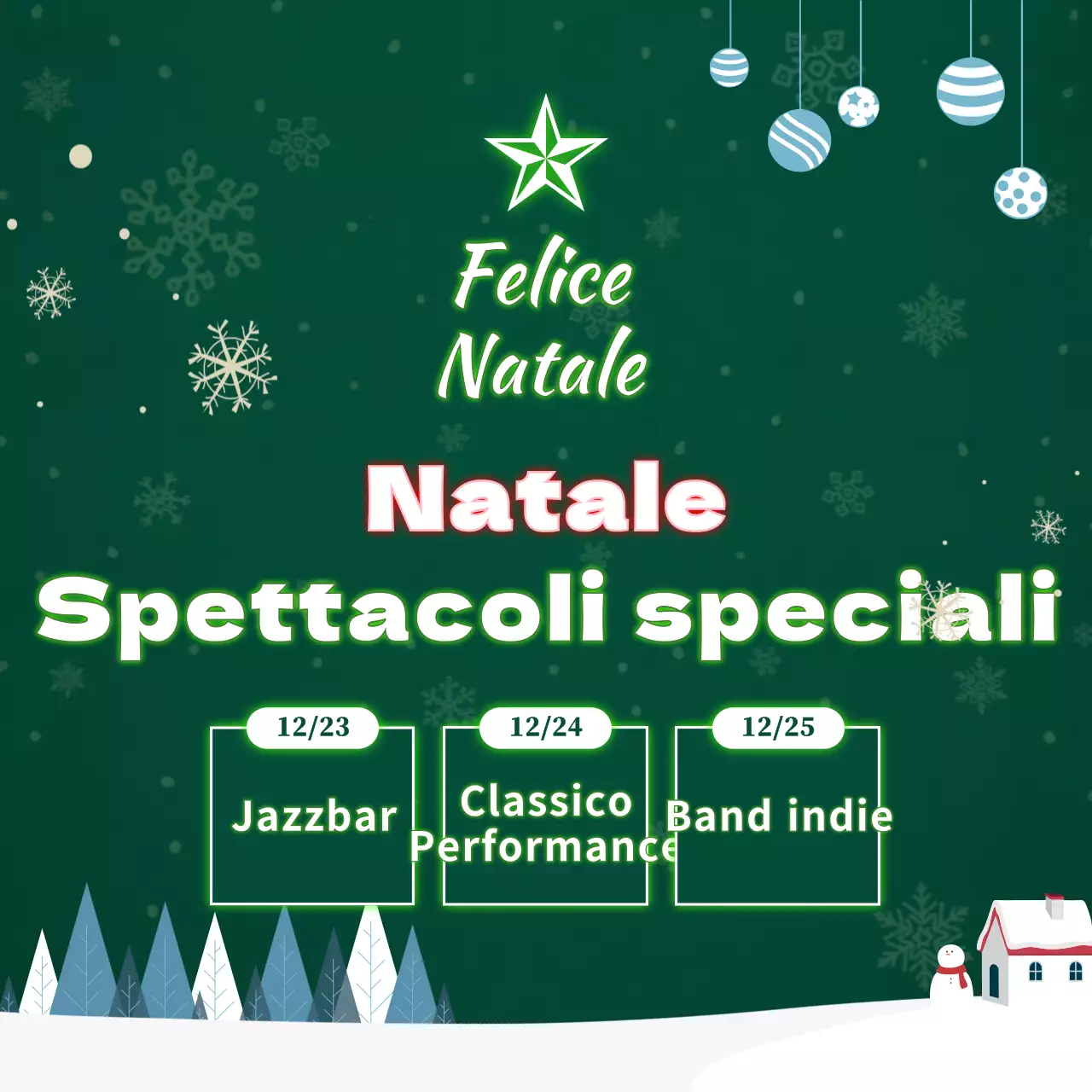 Una rappresentazione della natività a forma di albero di Natale verde