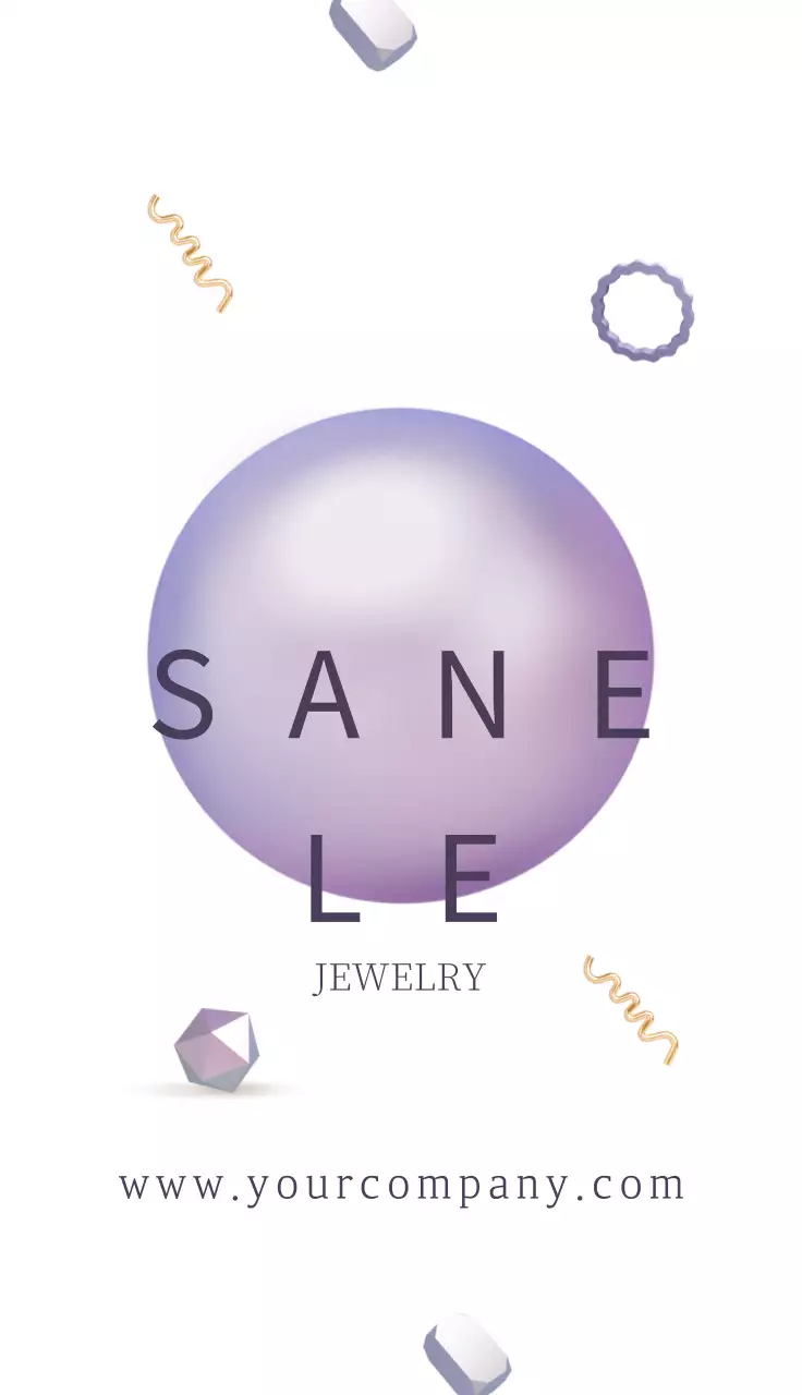 紫 シンプル ジュエリー 名刺