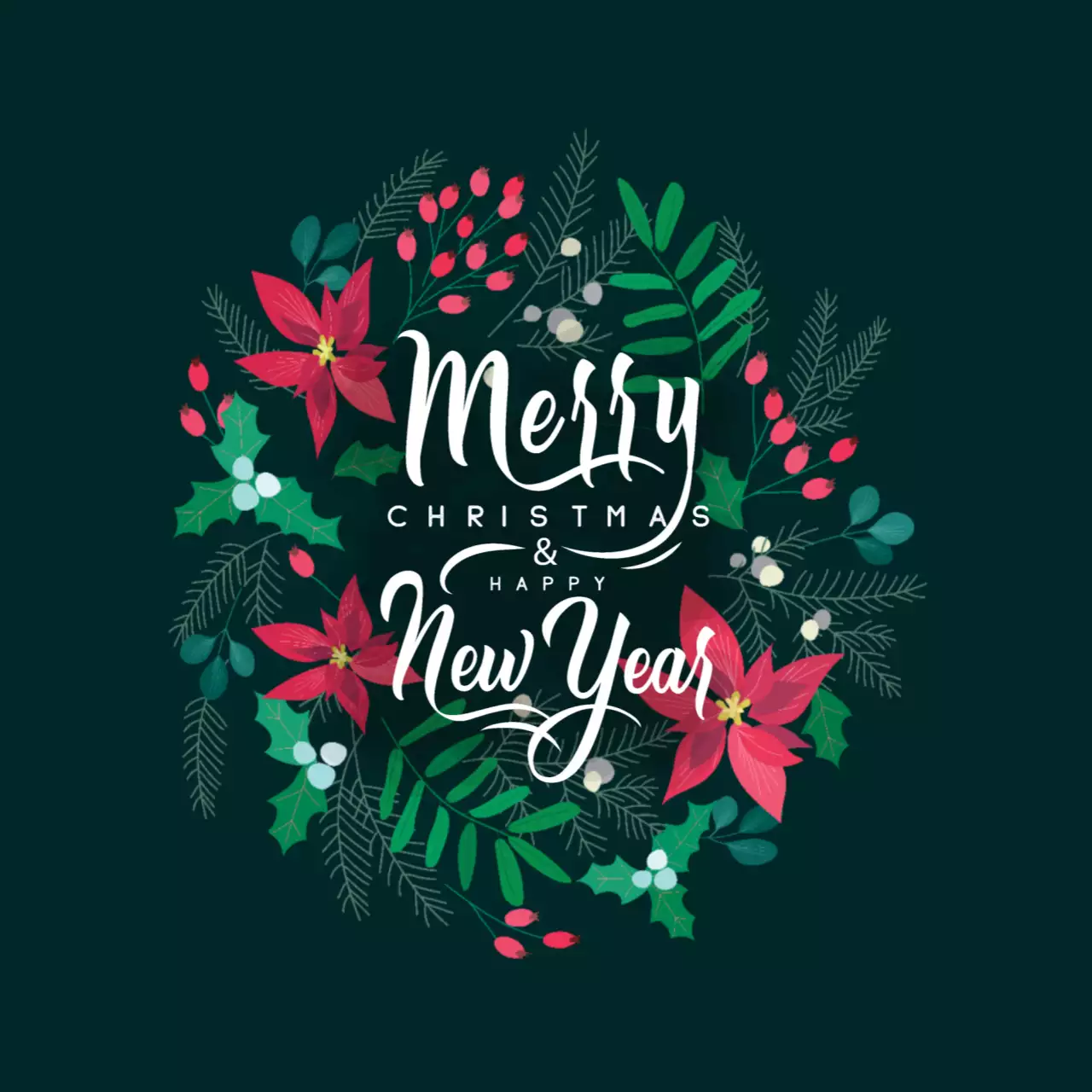 緑 赤 イラスト クリスマス グリーティング ラベル