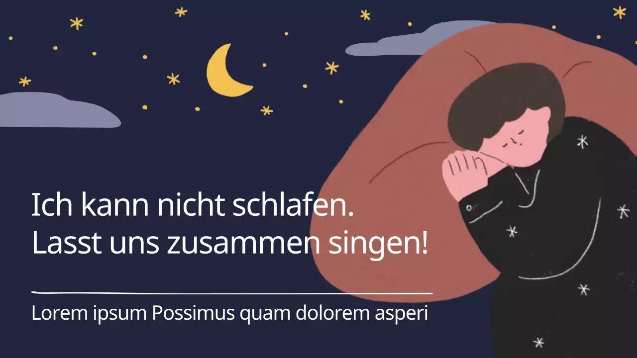 Marineblaue emotionale Illustrationsnacht-Playlist