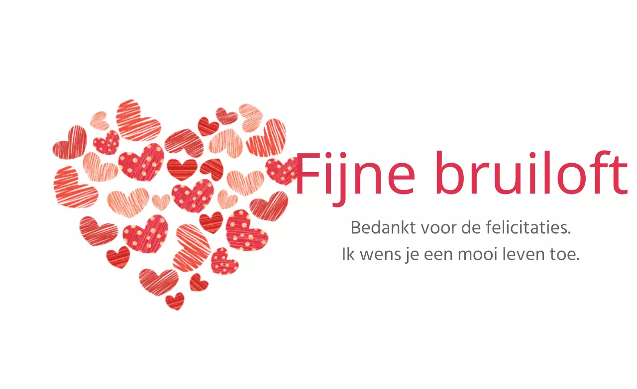 Fijne bruiloft