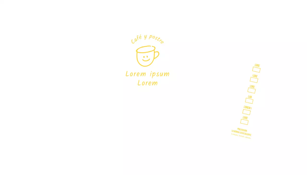 Ilustración dibujada a mano en blanco y amarillo