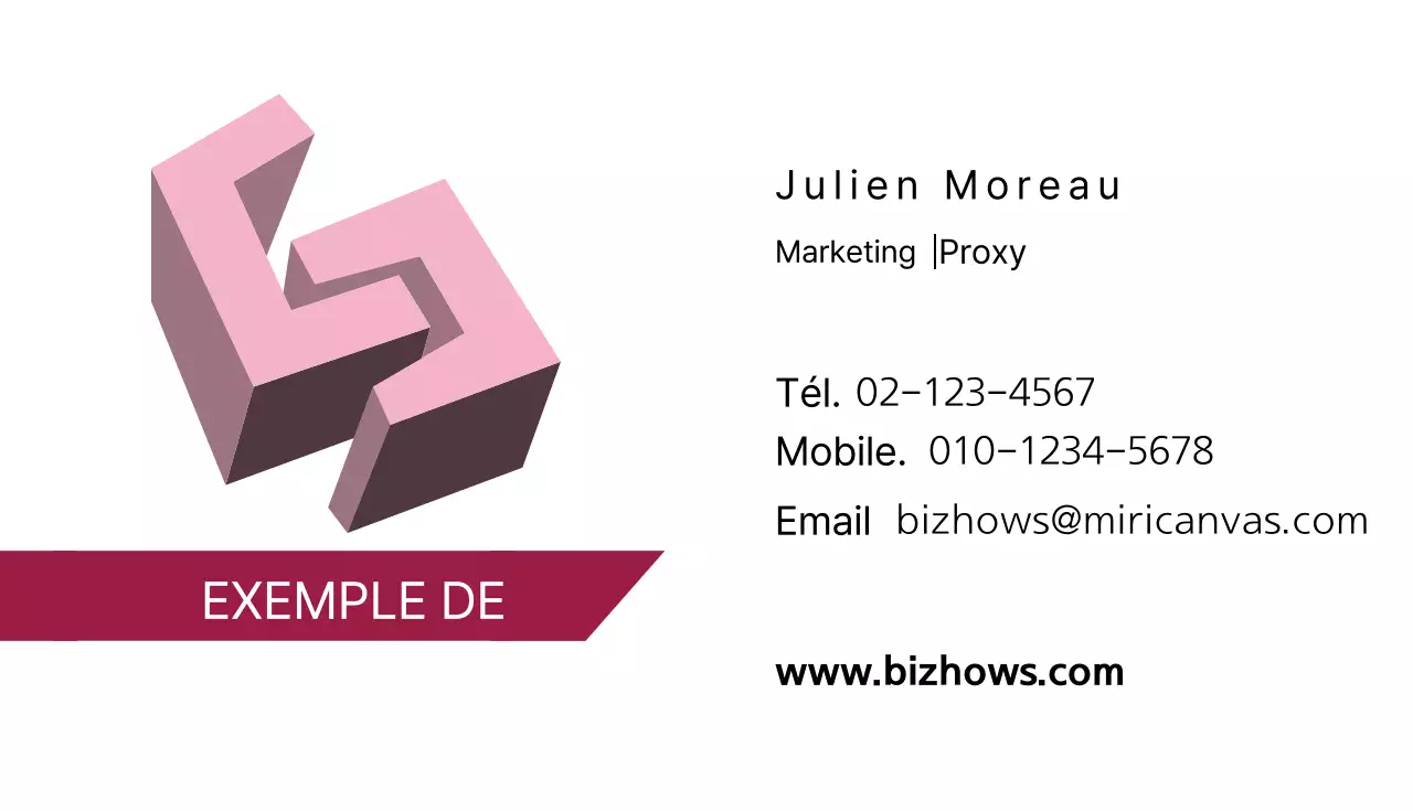 Cartes de visite roses