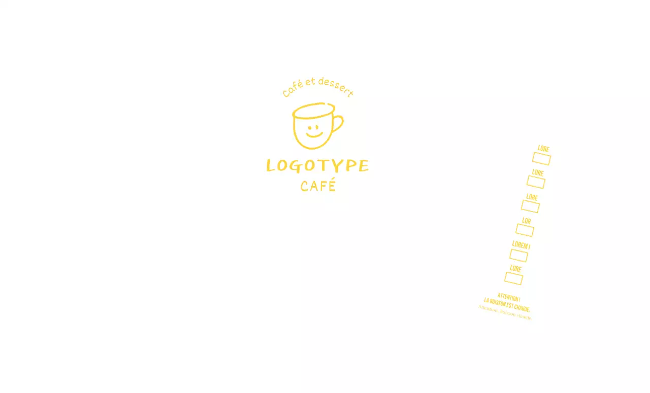 Illustration blanche et jaune dessinée à la main