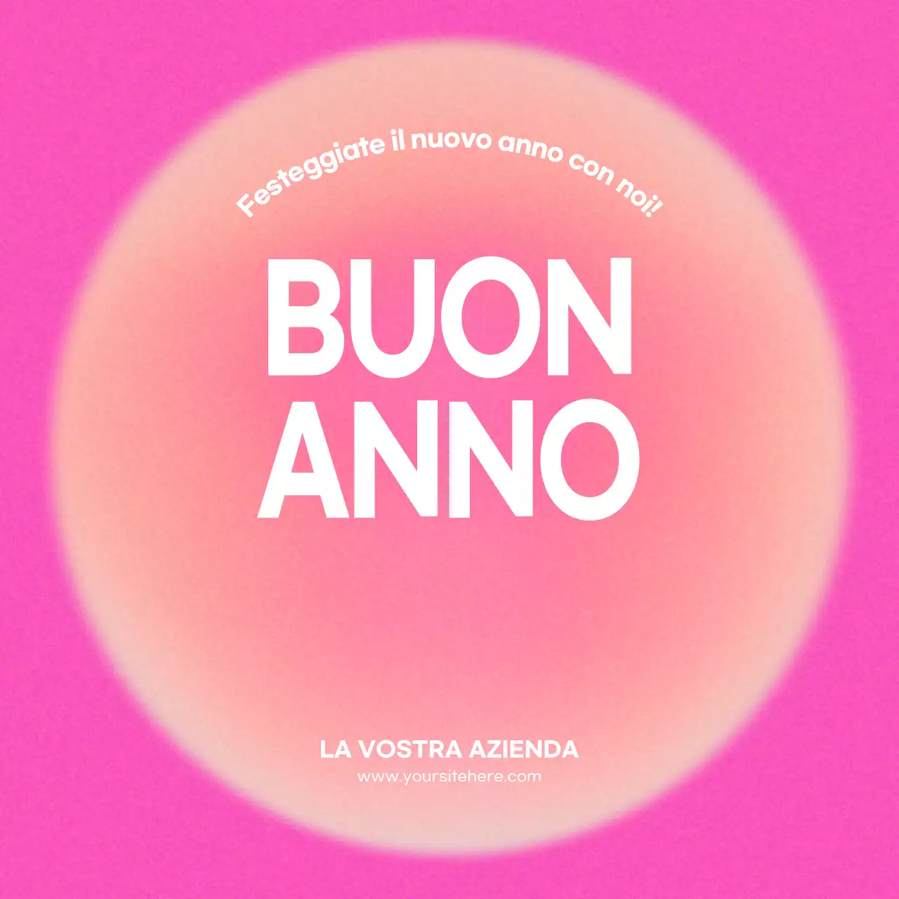 annuncio rosa in grassetto per il nuovo anno