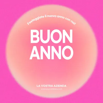 annuncio rosa in grassetto per il nuovo anno