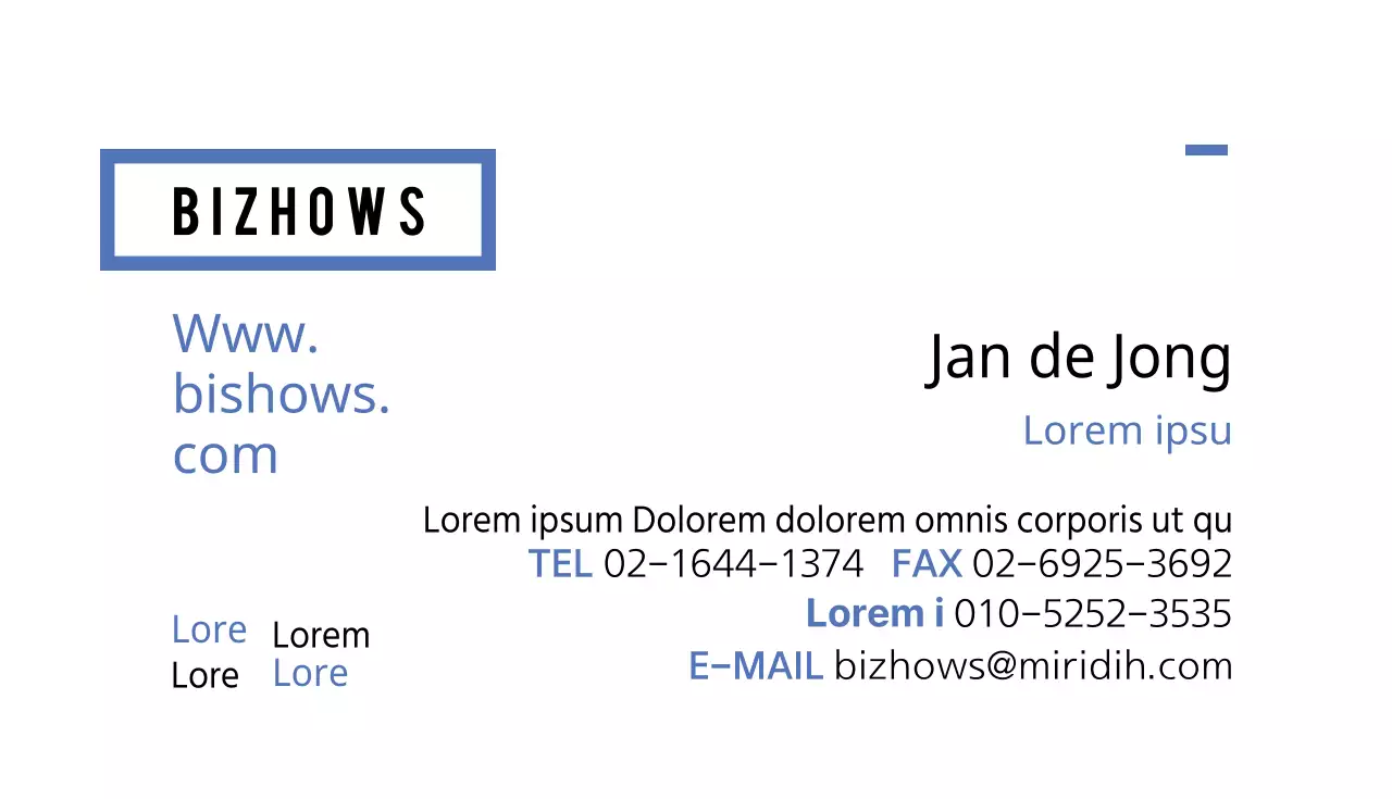 Zakelijke visitekaartjes