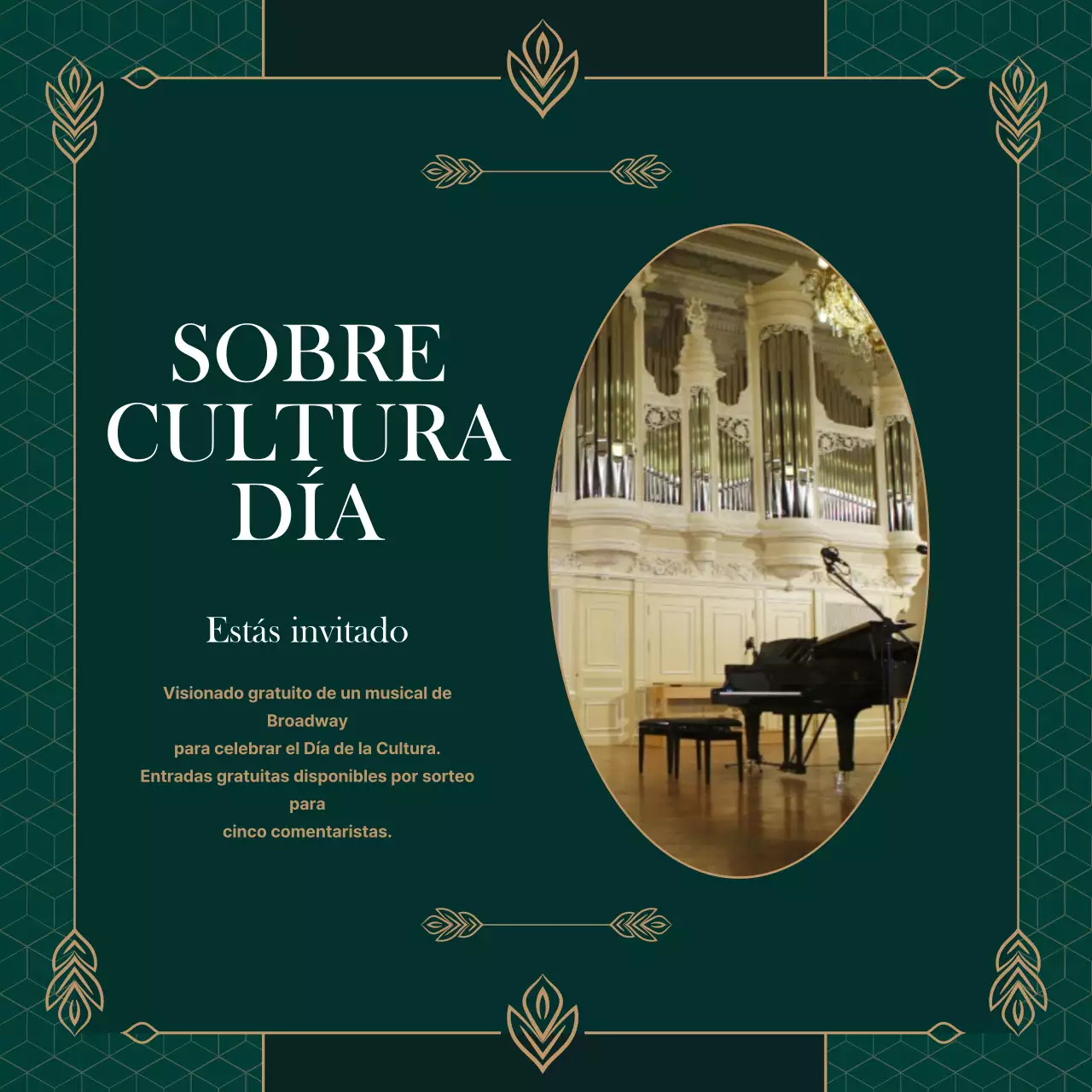 Invitaciones para el Día de la Cultura