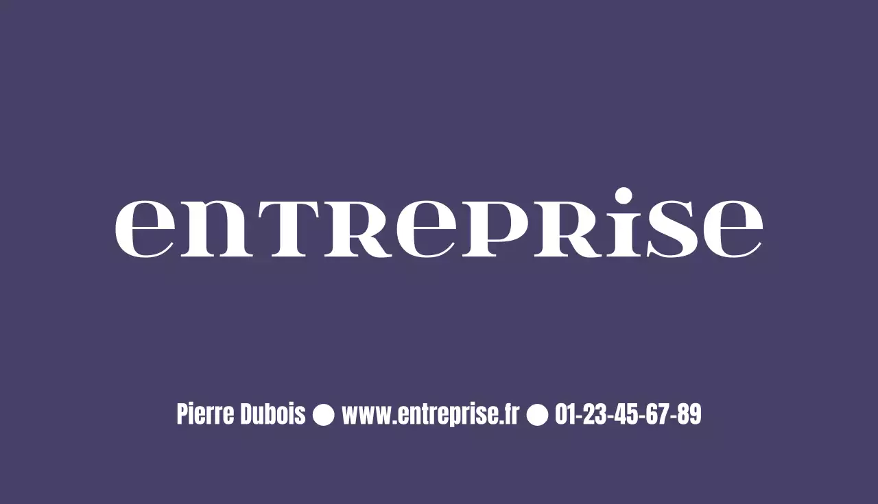 Cartes de visite à logo simple