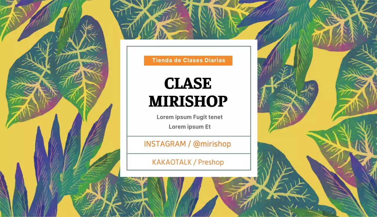 Amarillo Verde Ilustración Patrón Taller Tropical