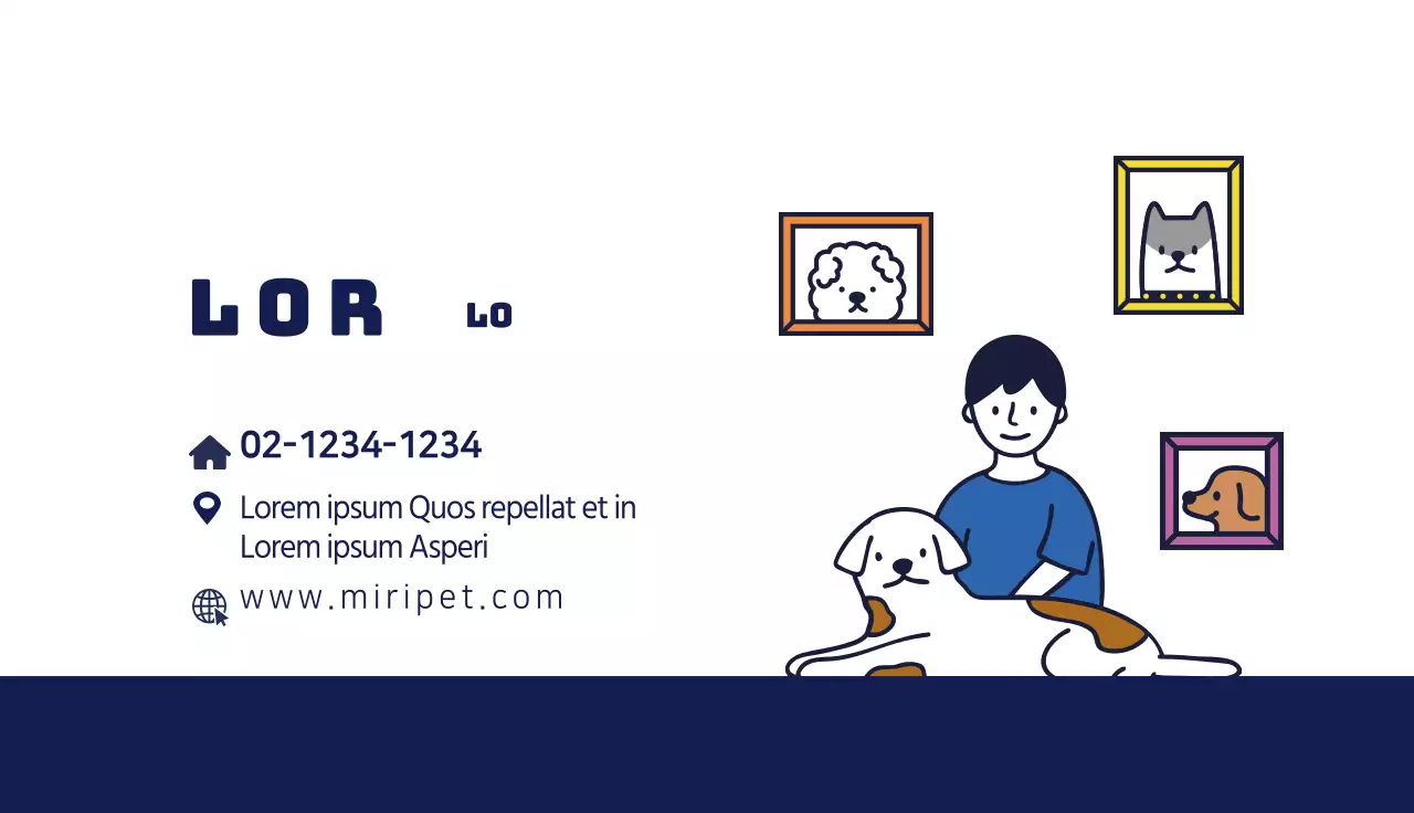 Blauwe illustratie schattig dierenziekenhuis