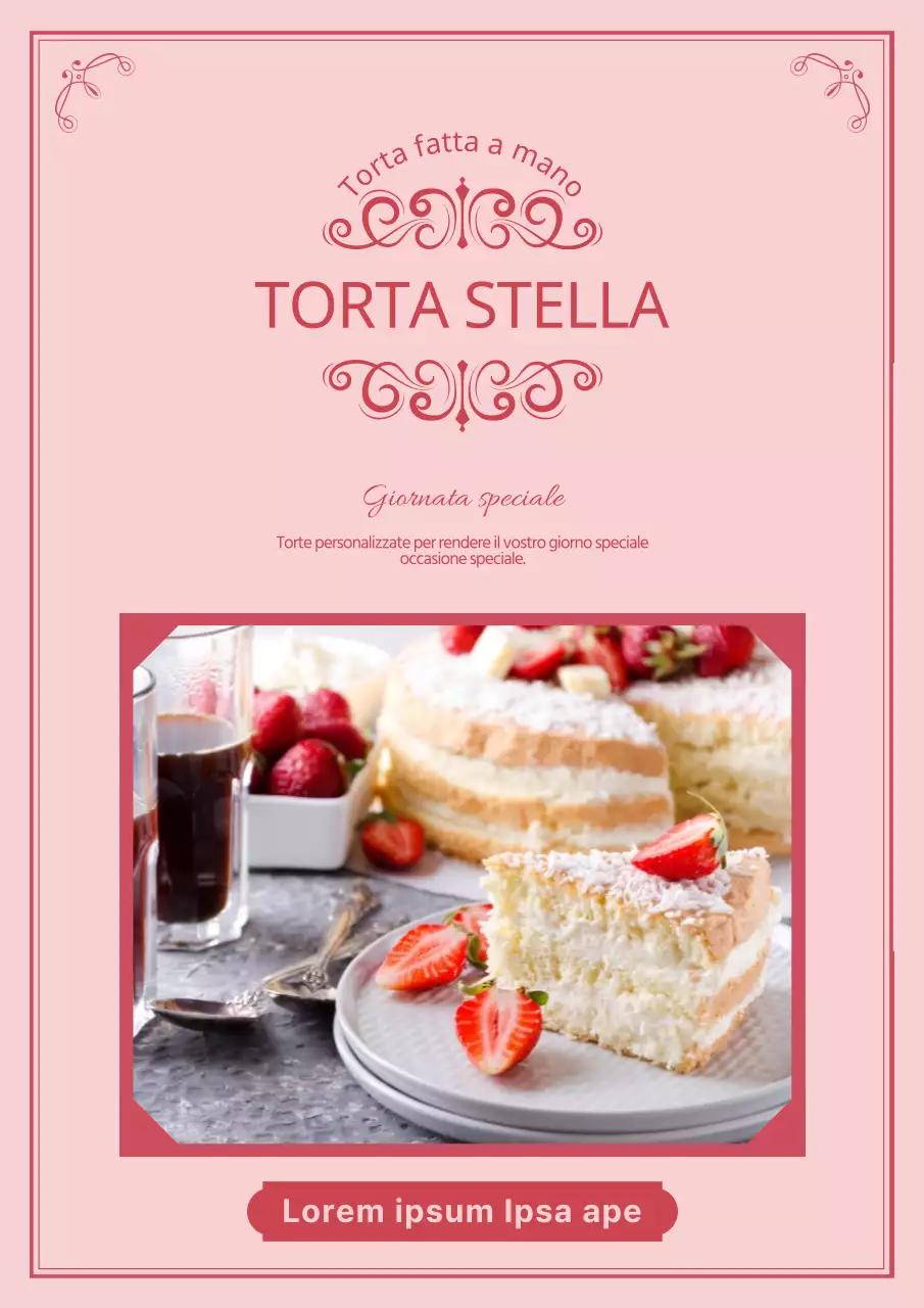 Volantino per promuovere il menu dei dessert del vostro caffè