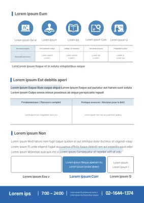 Description et promotion d'une école propre et bleue