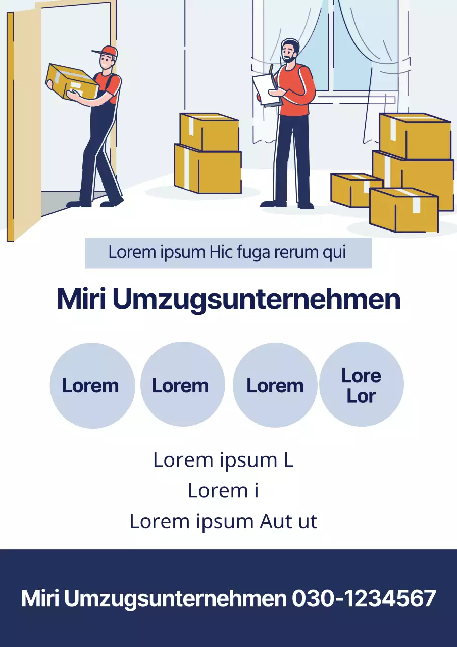 Blaue Illustration Neat Yongdal Moving Promotion