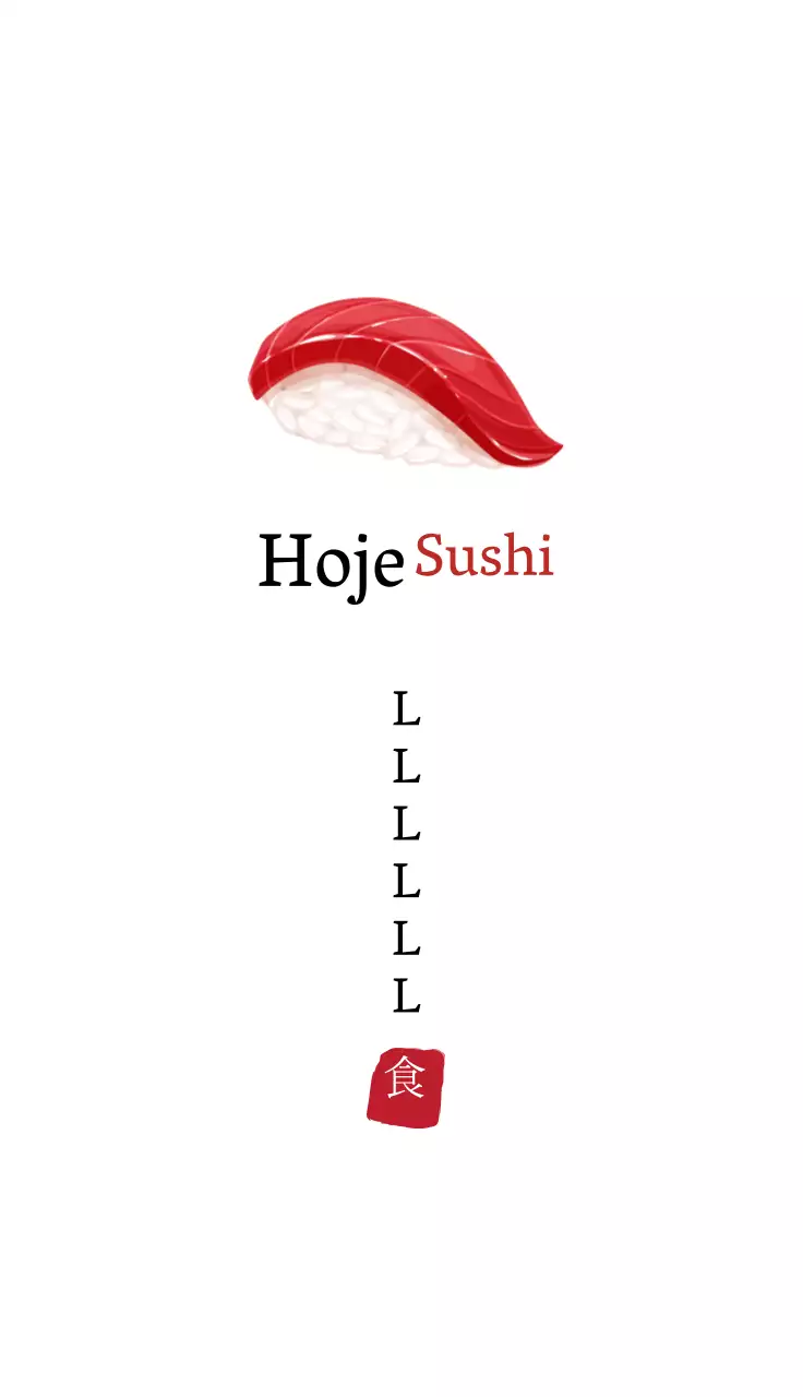branco ilustração simples restaurante sushi