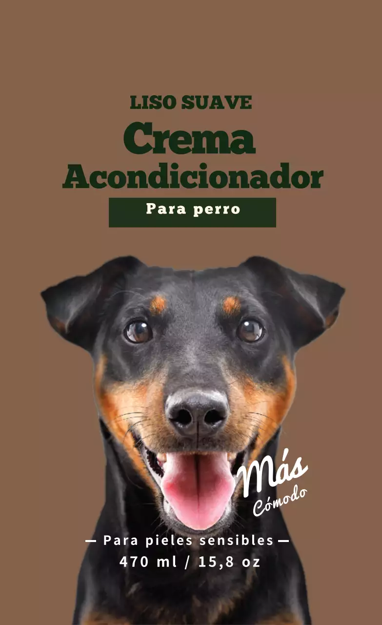 Etiqueta marrón para perro con foto