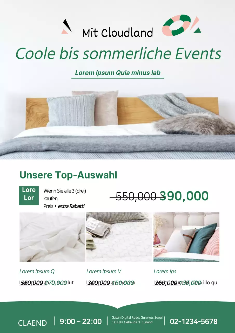 Sommerbetten außerhalb der Saison